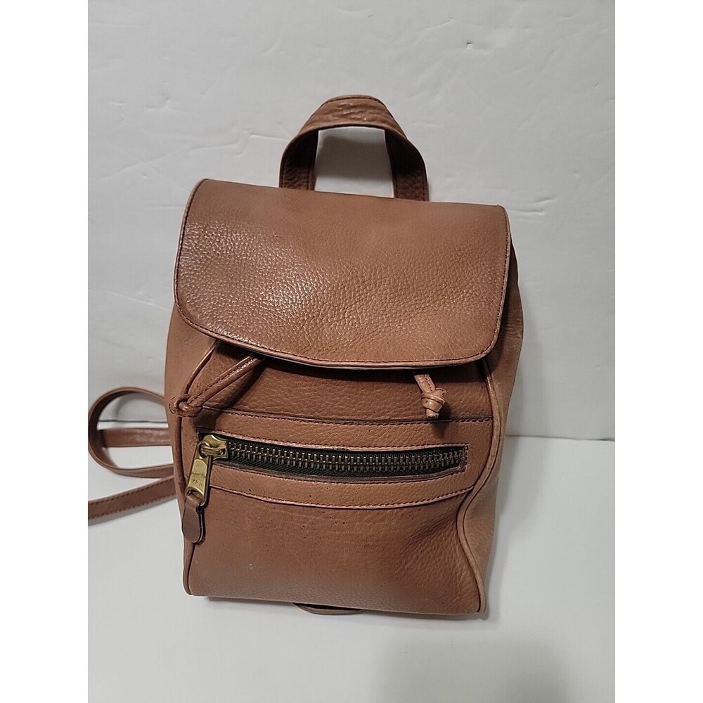 Vintage PATTIE JARRELL Colorado Light Brown Leather Backback Hobo Purse